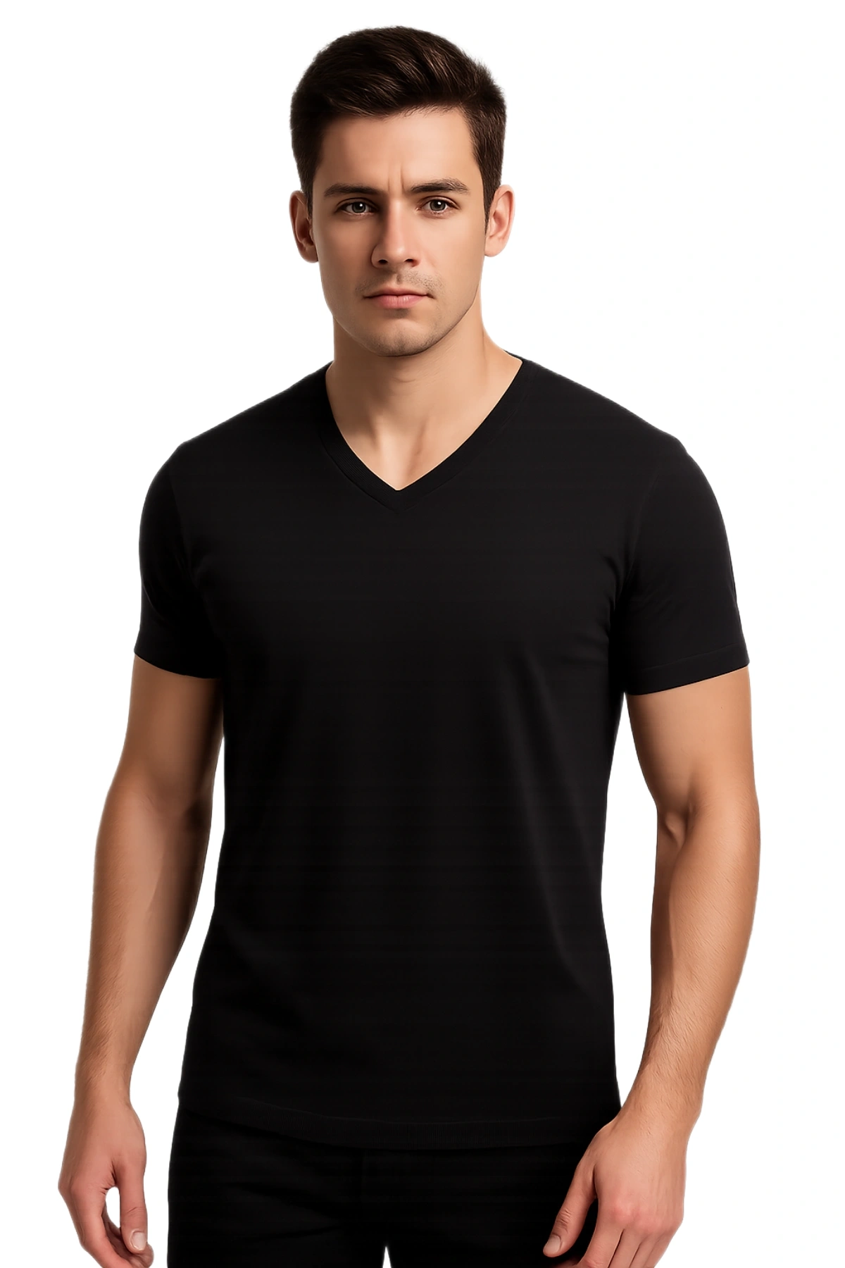 Men's V-Neck Modal Fabric T-Shirt – Ultra Soft & Breathable 1 Men's V-Neck Modal Fabric T-Shirt – Ultra Soft & Breathable