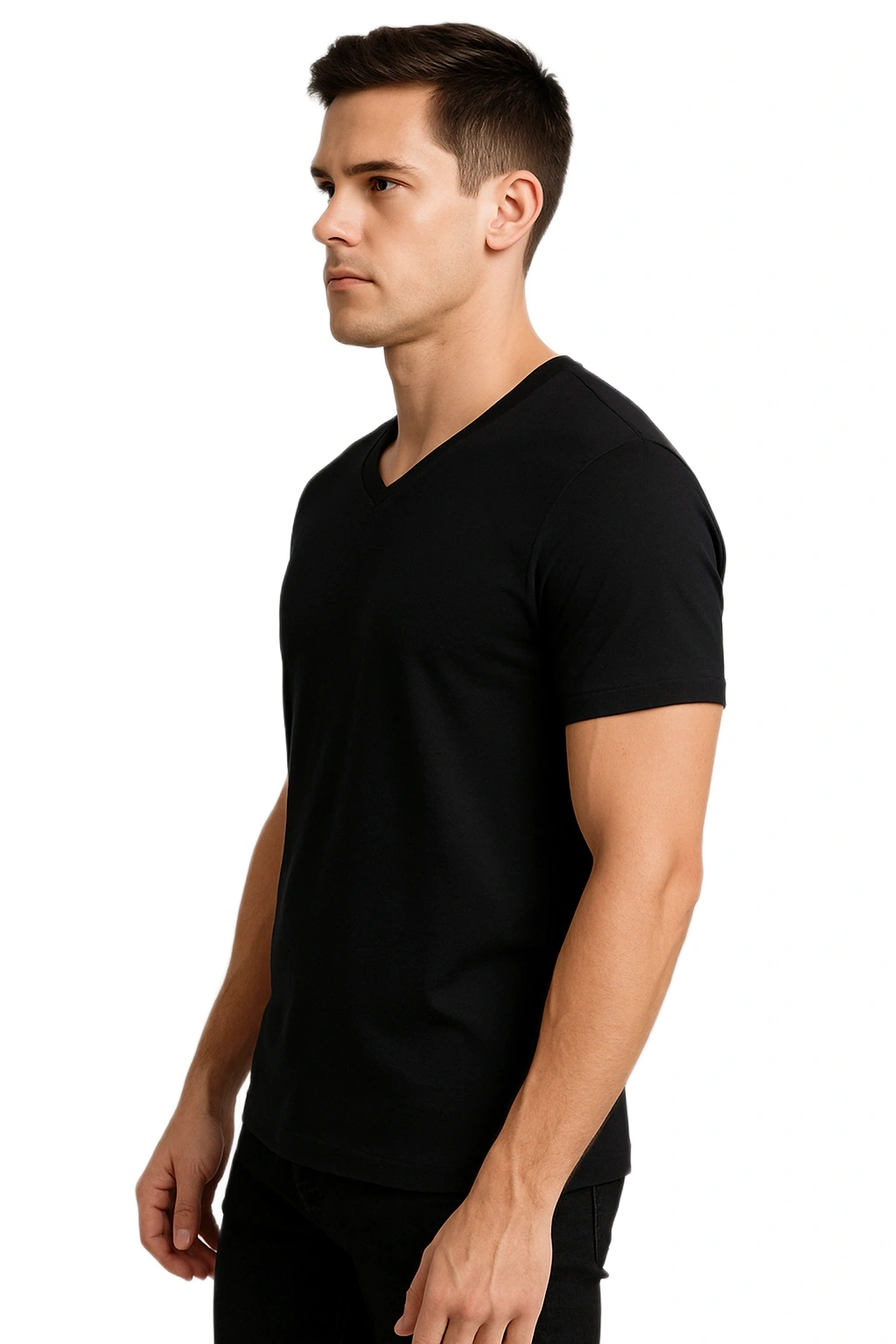 Men's V-Neck Modal Fabric T-Shirt – Ultra Soft & Breathable 3 Men's V-Neck Modal Fabric T-Shirt – Ultra Soft & Breathable - Image 3