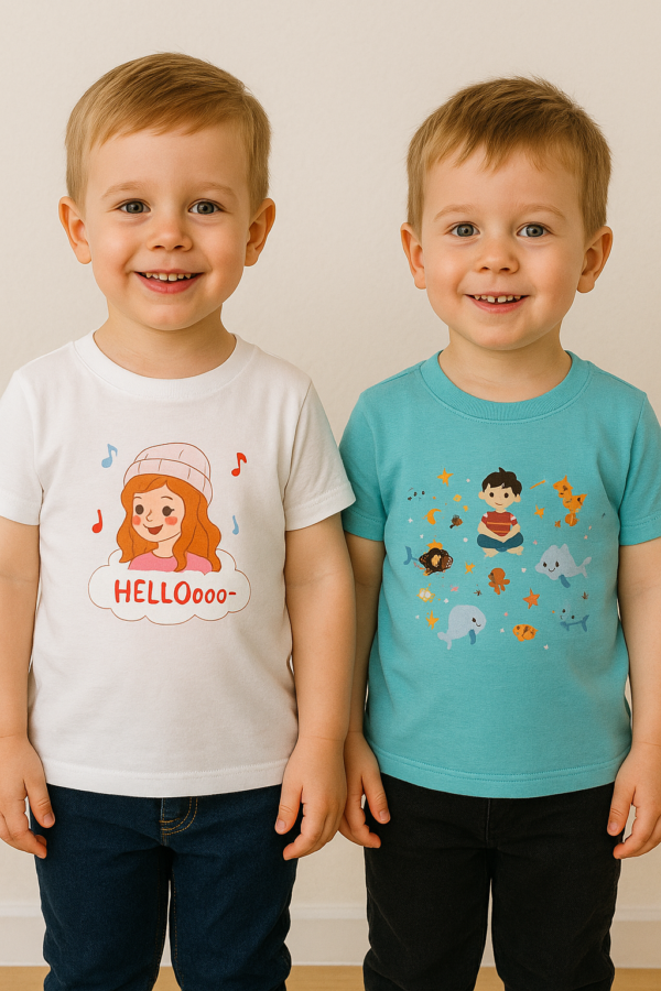 Combo Boys' and Girls Cotton Half Sleeve T-Shirt Combo| Soft & Breathable Casual Wear T-shirt Summer Wear T-shirt (Copy)
