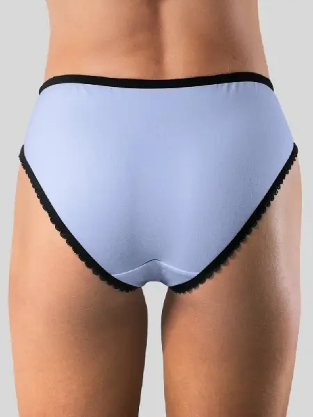 Seamless Mid-Rise Briefs with Scalloped Trim 2 Seamless Mid-Rise Briefs with Scalloped Trim - Image 2
