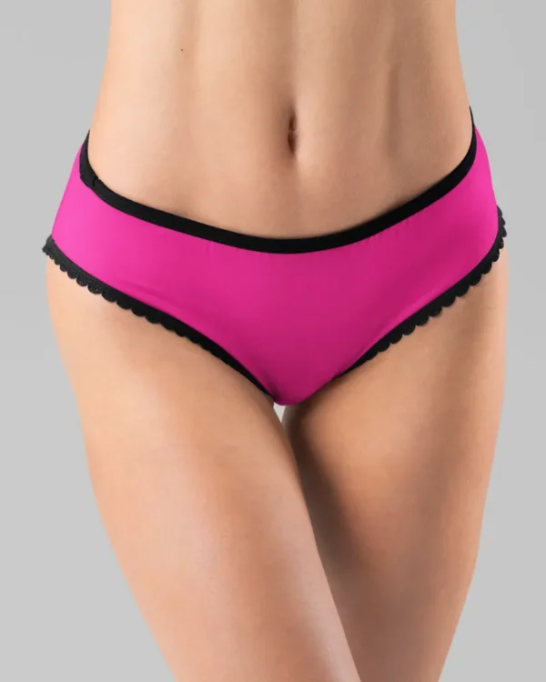 Seamless Mid-Rise Briefs with Scalloped Trim