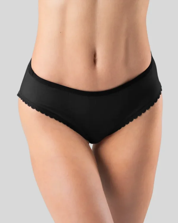 Seamless Mid-Rise Briefs with Scalloped Trim
