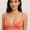 Customizable Padded Everyday Bra  UltraComfort Fit in Coral