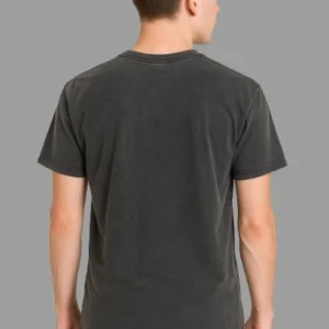 Acid Wash Cotton Terry T-Shirt for Men – Vintage Style Comfort Wear
