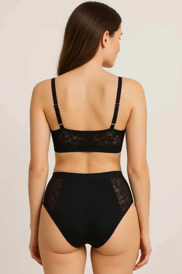 Women's Seamless Printed Bralette and High Waist Panty Set