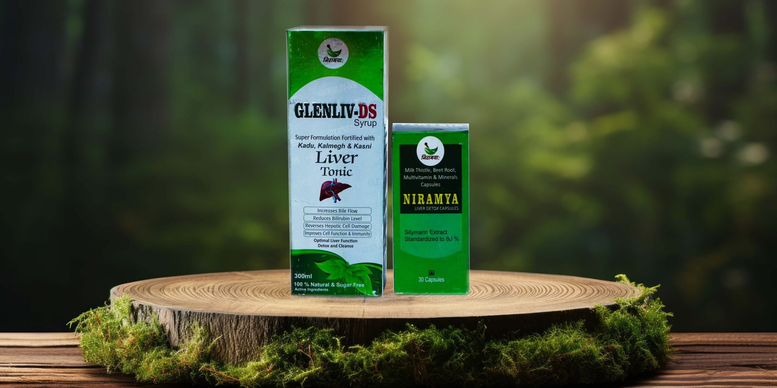 Glenliv-DS Liver Tonic (300ml) + Niramya Liver Detox Capsules (30 Caps) | Herbal Combo with Kalmegh, Kasni, Milk Thistle & Multivitamins | Liver Cleanse & Immunity Booster 1 Glenliv-DS Liver Tonic (300ml) + Niramya Liver Detox Capsules (30 Caps) | Herbal Combo with Kalmegh, Kasni, Milk Thistle & Multivitamins | Liver Cleanse & Immunity Booster