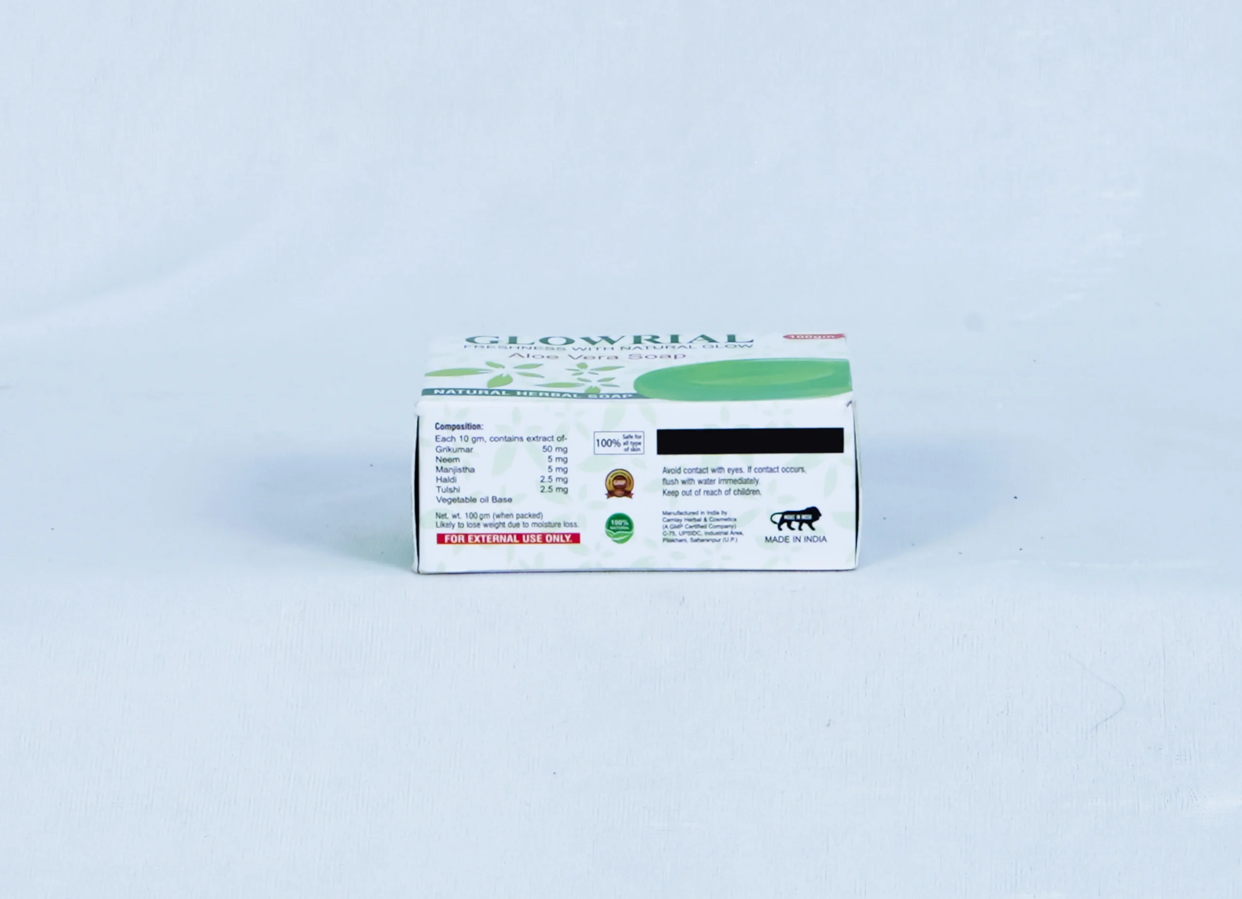 Glowrial Aloe Vera Herbal Soap – 100g | Natural Skin Hydration & Glow | Soothing Gel-Based Ayurvedic Soap | Paraben-Free 5 Glowrial Aloe Vera Herbal Soap – 100g | Natural Skin Hydration & Glow | Soothing Gel-Based Ayurvedic Soap | Paraben-Free - Image 5