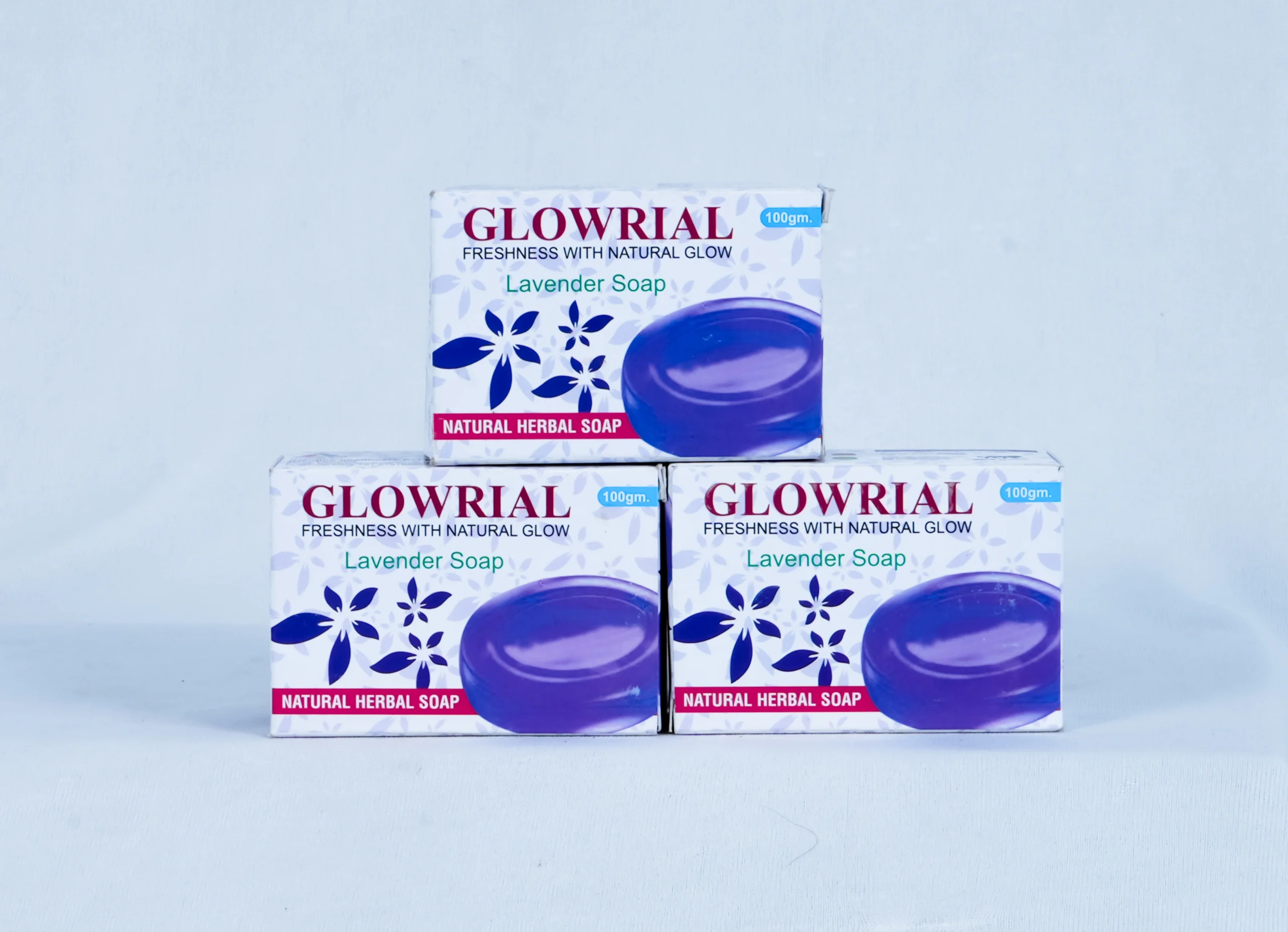 Glowrial Lavender Herbal Soap – 100g | Calming Natural Bath Bar with Soothing Aroma | Paraben-Free Ayurvedic Soap for Glowing Skin 3 Glowrial Lavender Herbal Soap – 100g | Calming Natural Bath Bar with Soothing Aroma | Paraben-Free Ayurvedic Soap for Glowing Skin - Image 3