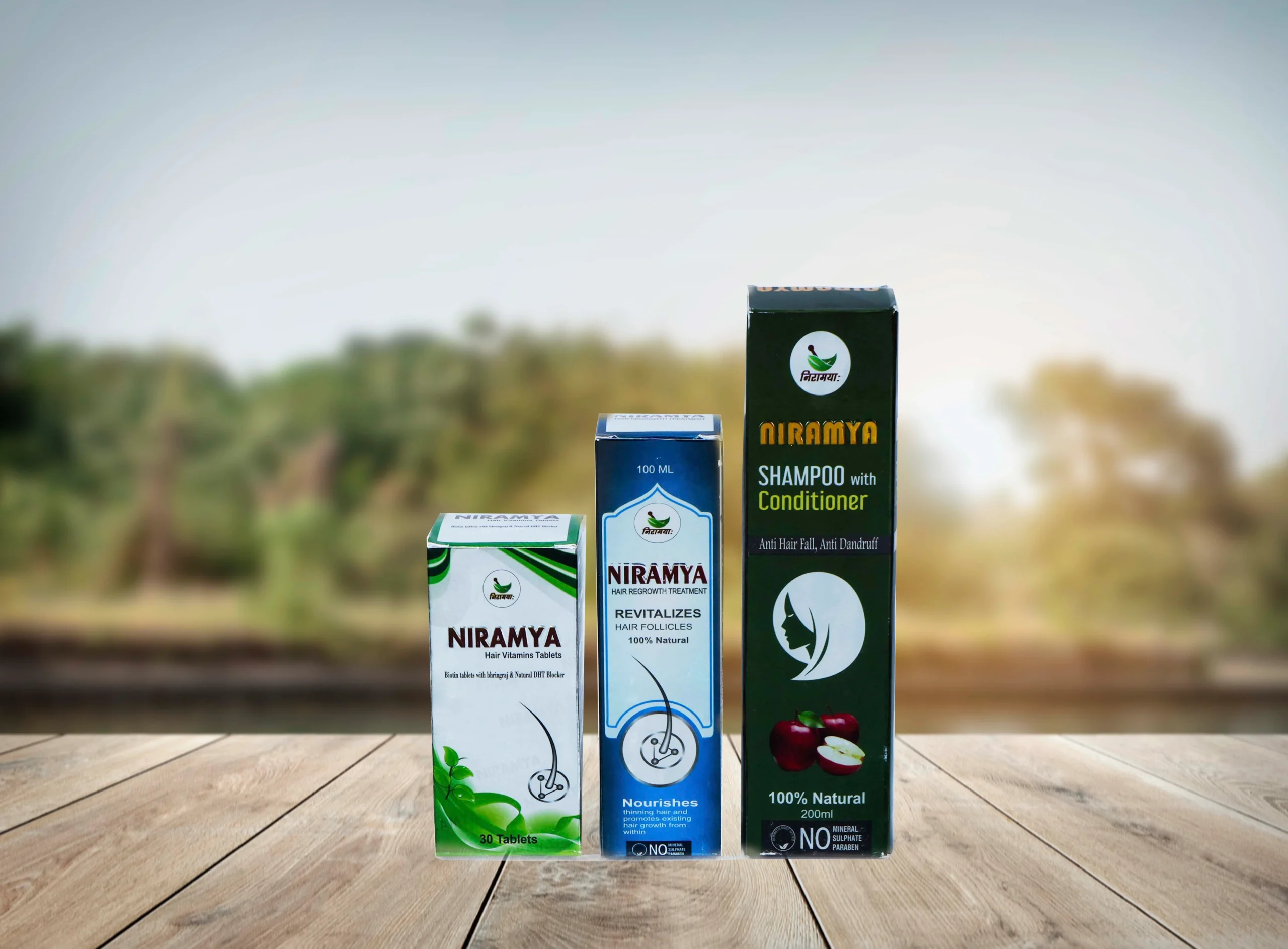 NIRAMYA Hair Care Combo – Hair Vitamins Tablets (30 Tabs) + Hair Regrowth Treatment (100ml) + Anti-Hair Fall Shampoo with Conditioner (200ml) | 100% Natural & Sulfate-Free 2 NIRAMYA Hair Care Combo – Hair Vitamins Tablets (30 Tabs) + Hair Regrowth Treatment (100ml) + Anti-Hair Fall Shampoo with Conditioner (200ml) | 100% Natural & Sulfate-Free - Image 2