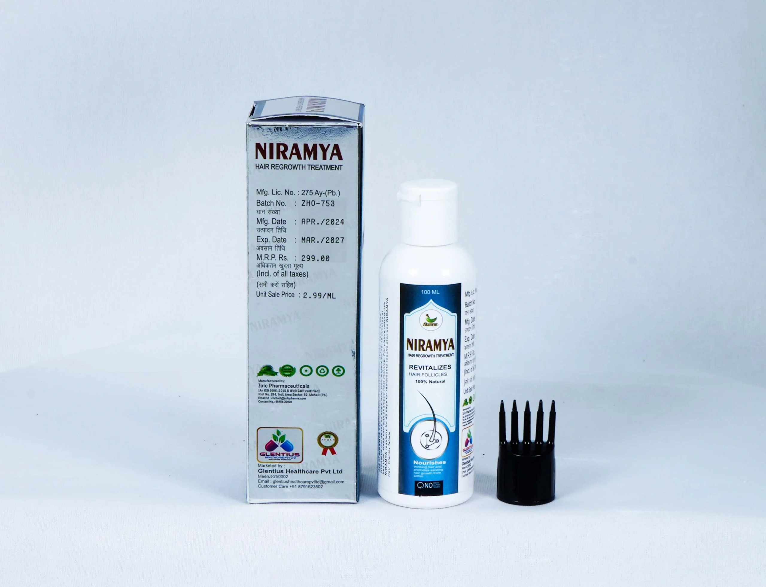 NIRAMYA Hair Regrowth Treatment – 100ml | Natural Solution to Revitalize Hair Follicles | Nourishes Thinning Hair | Paraben & Sulfate-Free 3 NIRAMYA Hair Regrowth Treatment – 100ml | Natural Solution to Revitalize Hair Follicles | Nourishes Thinning Hair | Paraben & Sulfate-Free - Image 3