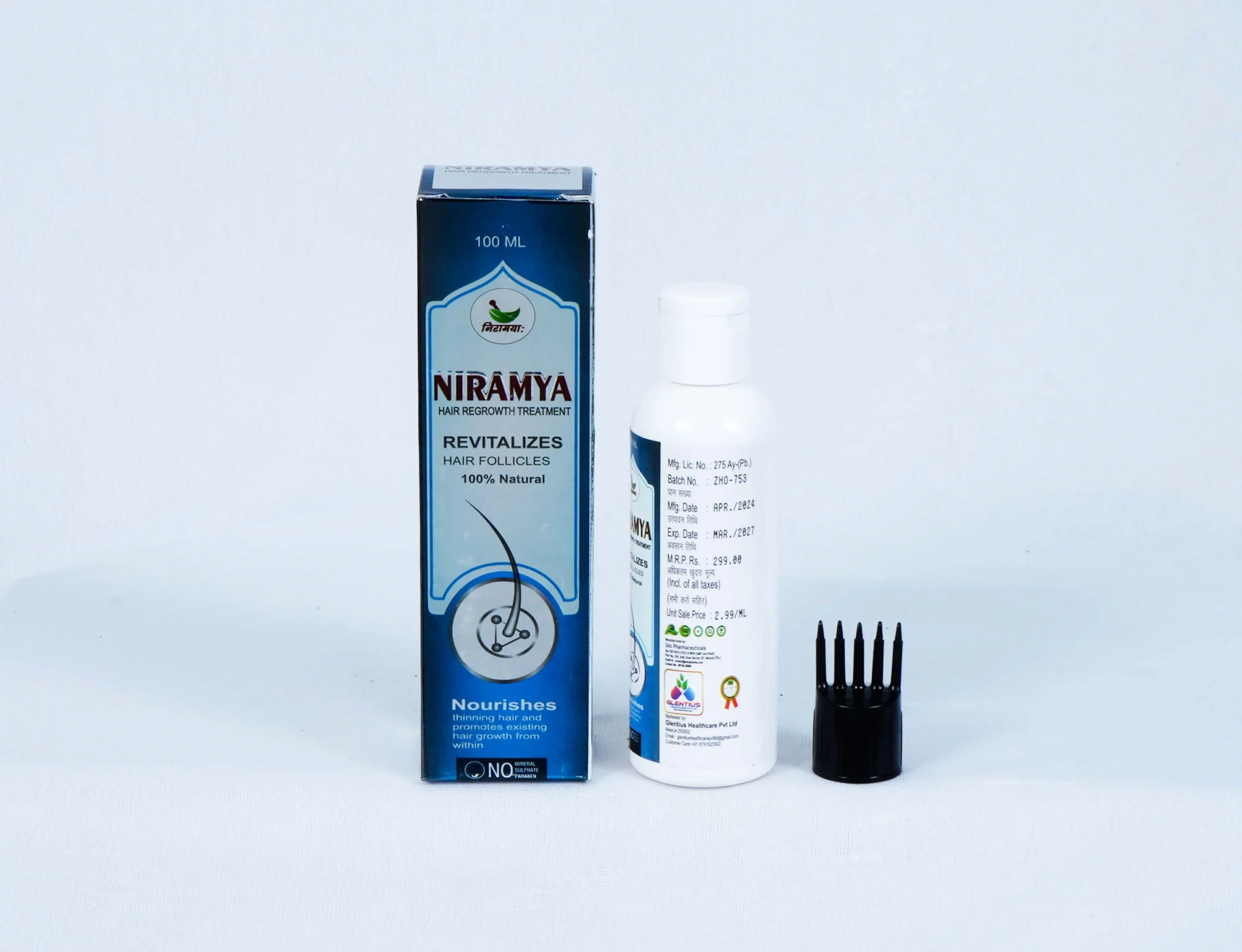 NIRAMYA Hair Regrowth Treatment – 100ml | Natural Solution to Revitalize Hair Follicles | Nourishes Thinning Hair | Paraben & Sulfate-Free 4 NIRAMYA Hair Regrowth Treatment – 100ml | Natural Solution to Revitalize Hair Follicles | Nourishes Thinning Hair | Paraben & Sulfate-Free - Image 4