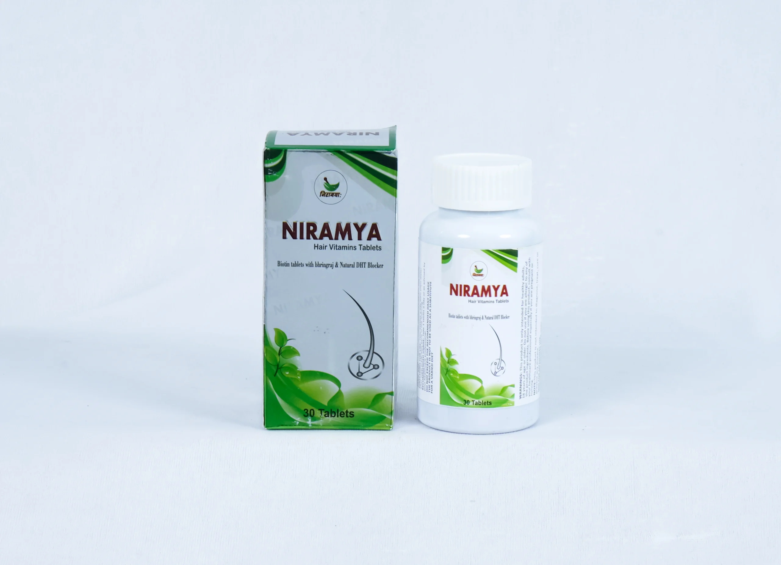 NIRAMYA Hair Vitamins Tablets – 30 Tablets | With Biotin, Bhringraj & Natural DHT Blocker | Supports Hair Growth & Strengthens Follicles | 100% Natural 2 NIRAMYA Hair Vitamins Tablets – 30 Tablets | With Biotin, Bhringraj & Natural DHT Blocker | Supports Hair Growth & Strengthens Follicles | 100% Natural - Image 2