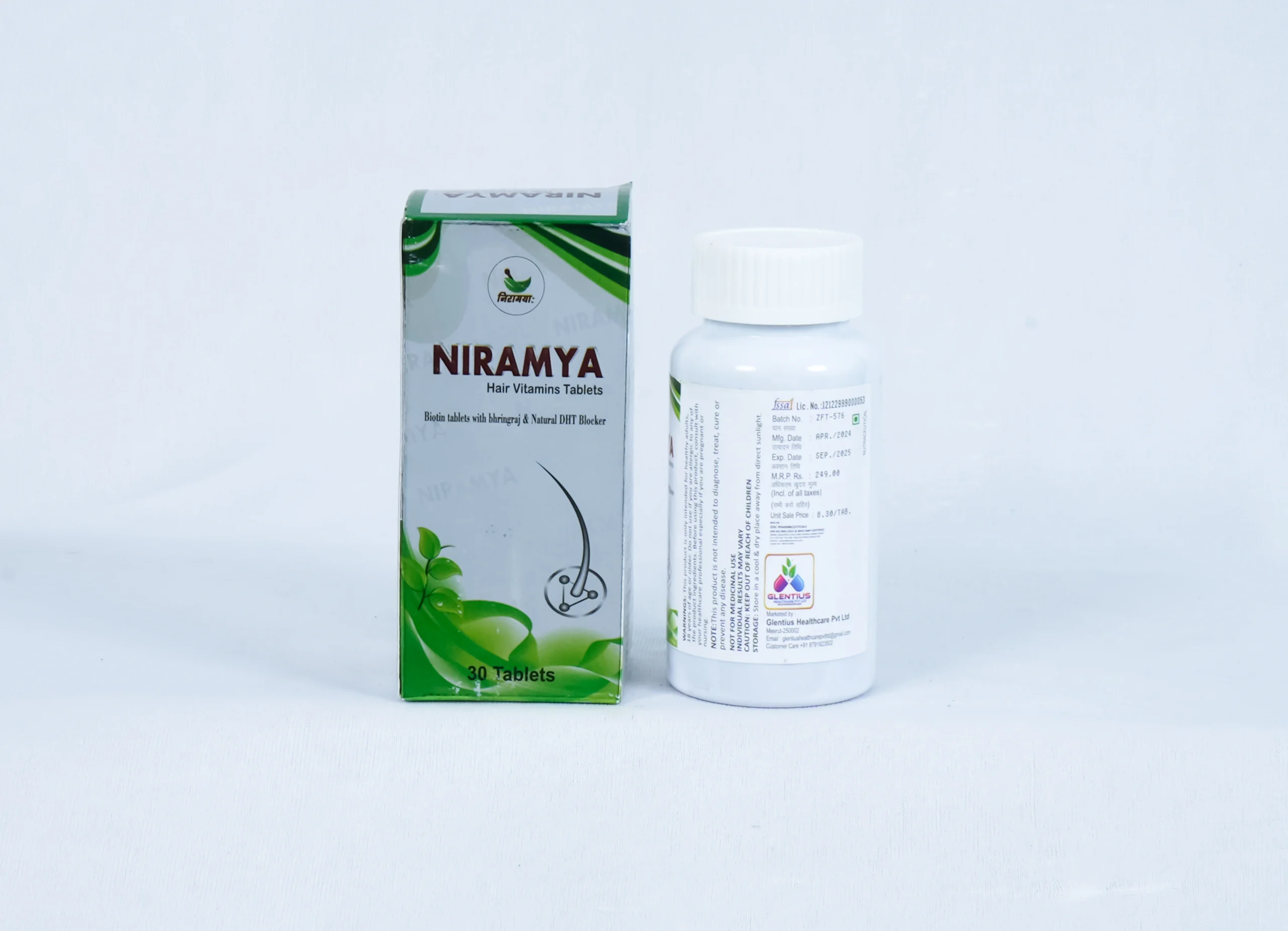 NIRAMYA Hair Vitamins Tablets – 30 Tablets | With Biotin, Bhringraj & Natural DHT Blocker | Supports Hair Growth & Strengthens Follicles | 100% Natural 3 NIRAMYA Hair Vitamins Tablets – 30 Tablets | With Biotin, Bhringraj & Natural DHT Blocker | Supports Hair Growth & Strengthens Follicles | 100% Natural - Image 3