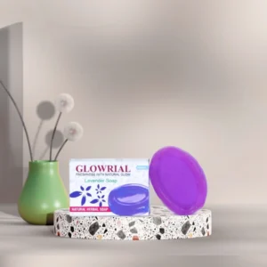 Glowrial Lavender Herbal Soap – 100g | Calming Natural Bath Bar with Soothing Aroma | Paraben-Free Ayurvedic Soap for Glowing Skin