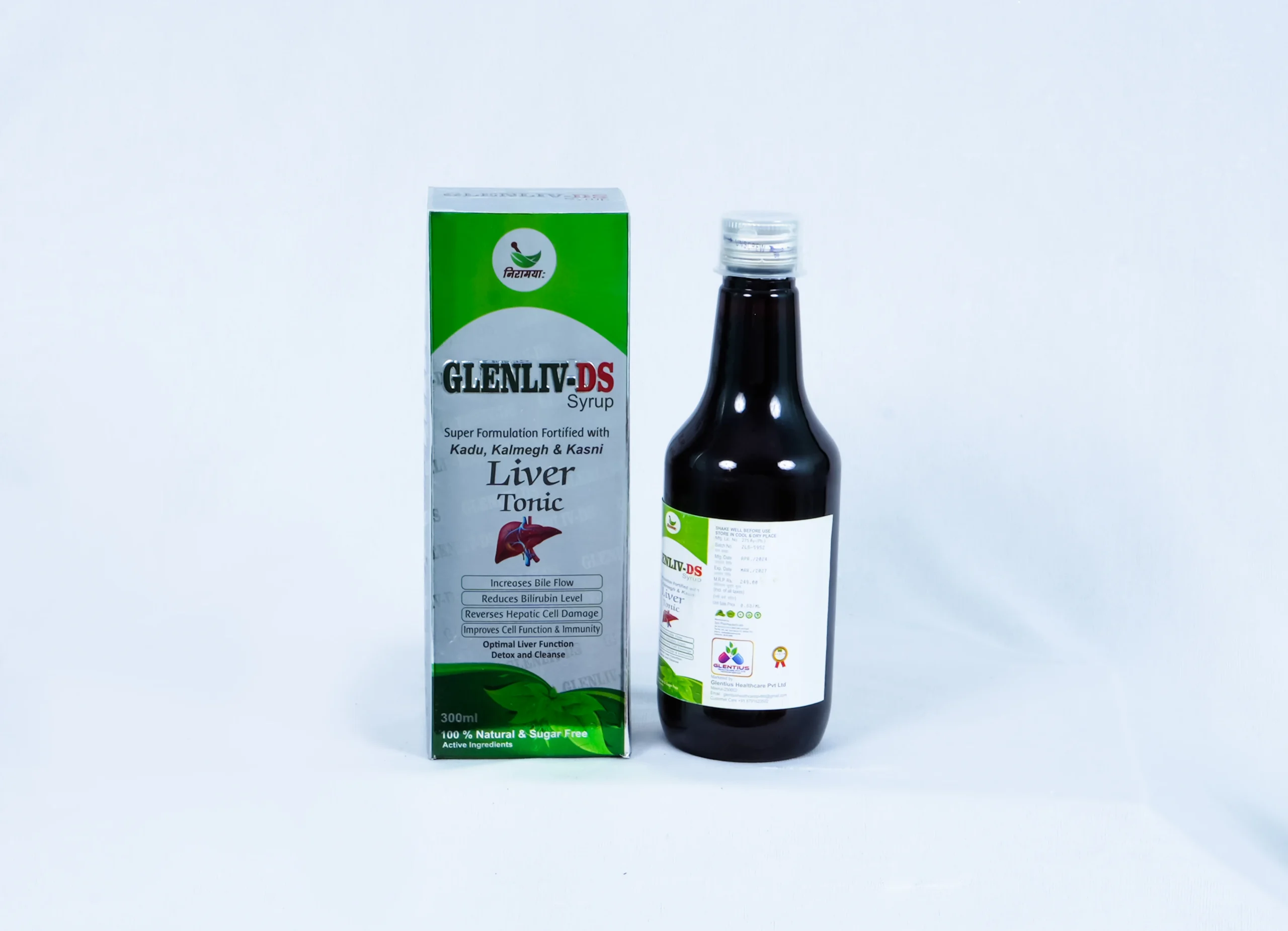 Glenliv-DS Liver Tonic Syrup – Herbal Liver Detox Formula with Kadu, Kalmegh & Kasni | 300ml | Sugar-Free | Improves Liver Function & Immunity 2 Glenliv-DS Liver Tonic Syrup – Herbal Liver Detox Formula with Kadu, Kalmegh & Kasni | 300ml | Sugar-Free | Improves Liver Function & Immunity - Image 2