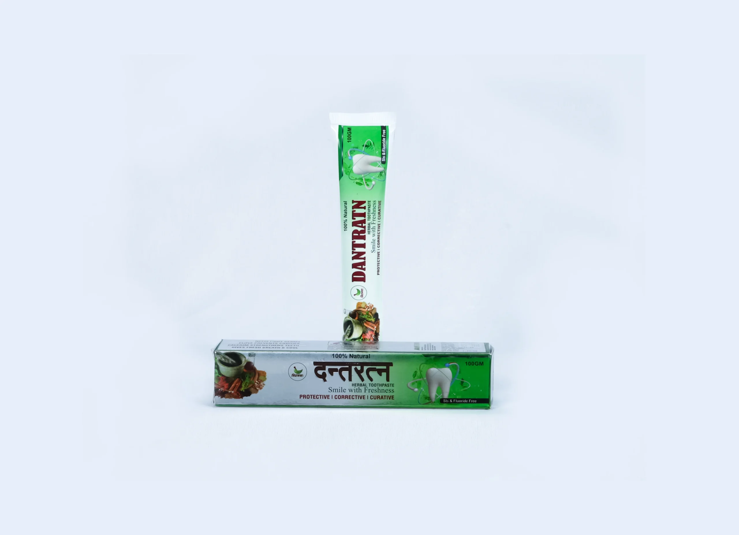 Dantratn Herbal Toothpaste – 100% Natural | Fluoride & SLS Free | 100g 1 Dantratn Herbal Toothpaste – 100% Natural | Fluoride & SLS Free | 100g