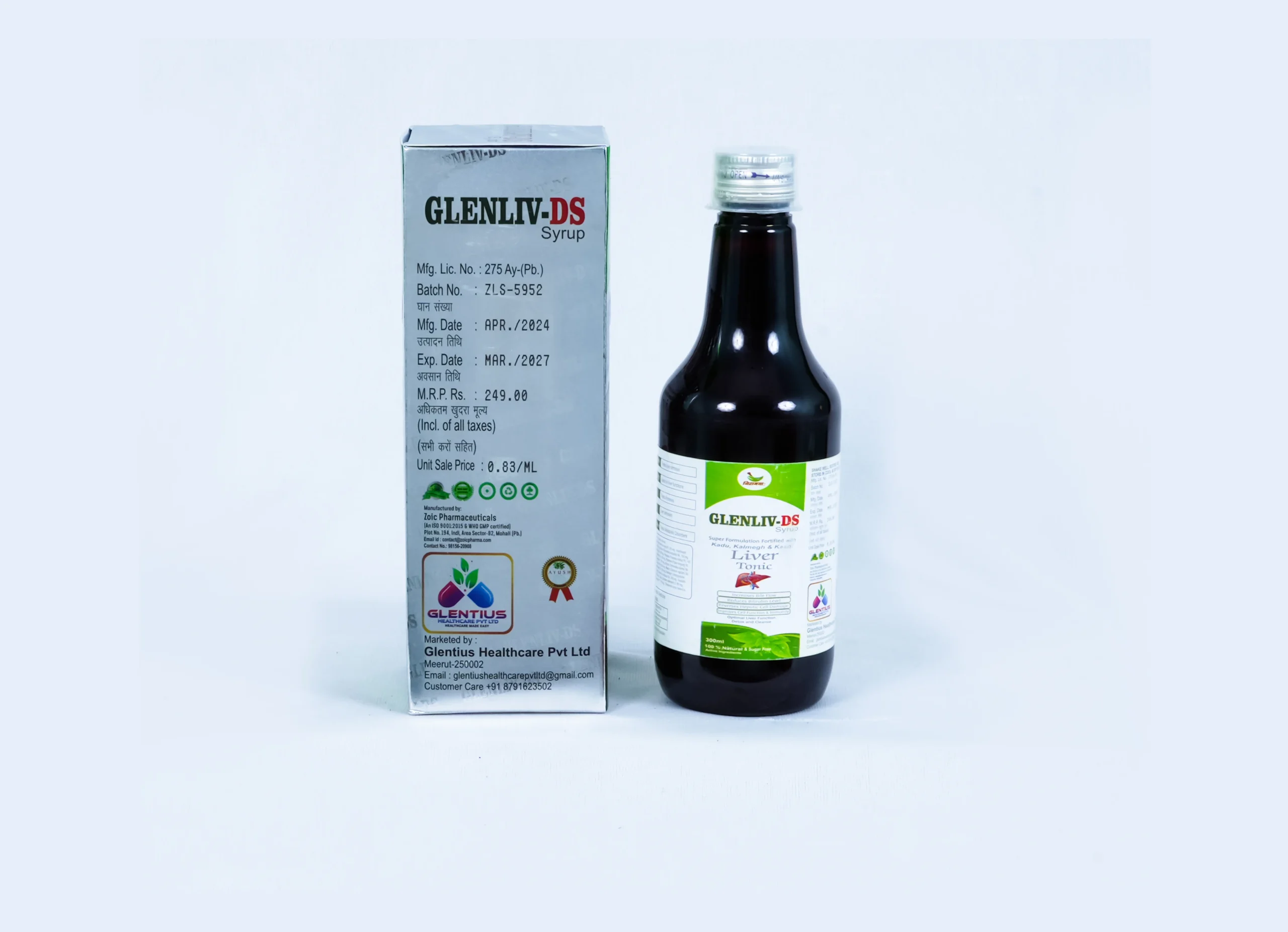 Glenliv-DS Liver Tonic Syrup – Herbal Liver Detox Formula with Kadu, Kalmegh & Kasni | 300ml | Sugar-Free | Improves Liver Function & Immunity 4 Glenliv-DS Liver Tonic Syrup – Herbal Liver Detox Formula with Kadu, Kalmegh & Kasni | 300ml | Sugar-Free | Improves Liver Function & Immunity - Image 4